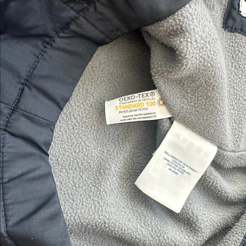 Lands' End Kids navy Hooded Raincoat 10/12 fleece lined